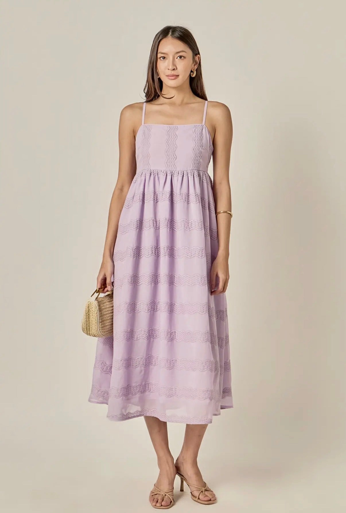 Embroidered Chiffon Midi Dress – Embellish Boutique Owensboro